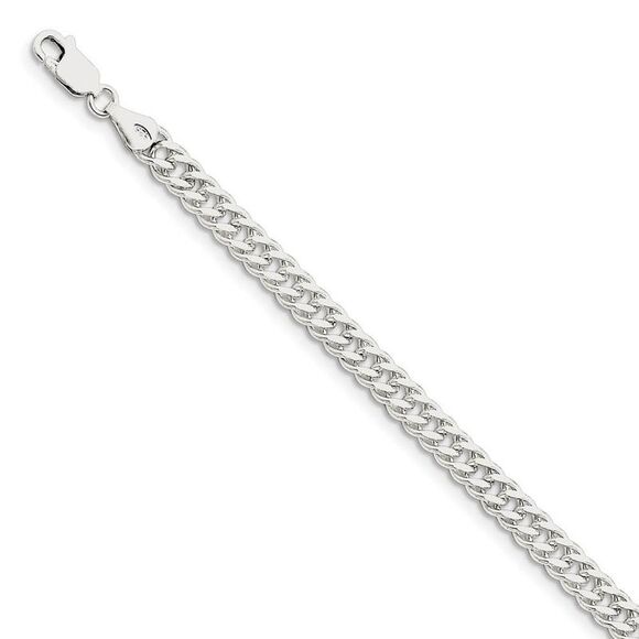5.5mm Sterling Silver Solid Rambo Curb Chain Bracelet 8 Inch